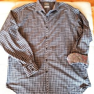 EUC Thomas Dean Button Up Mens Shirt size XL